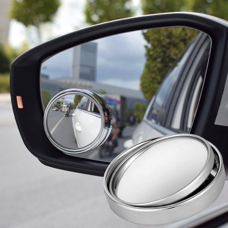 1PC 360° Rotating Cars Blind Spot Mirror / Round Glass Convex Rear View Mirror Adjustable