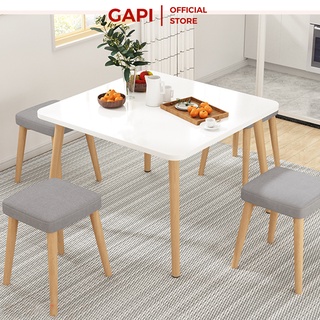 Bàn ăn vuông bàn trà cafe thông minh chân gỗ sồi - gp192