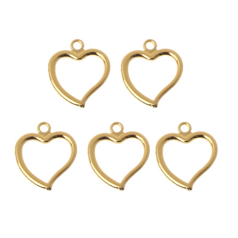 Set 5 Mặt Dây Chuyền Resin DIY Dạng Hở Lưng