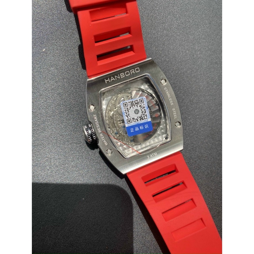 Đồng Hồ Nam Hanboro Automatic , Dây Cao Su , Size 41x50mm fullbox