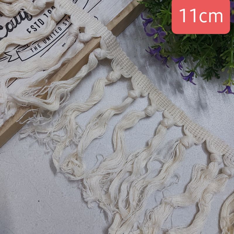 Ren chỉ cotton tua rua , size 10cm và 11cm