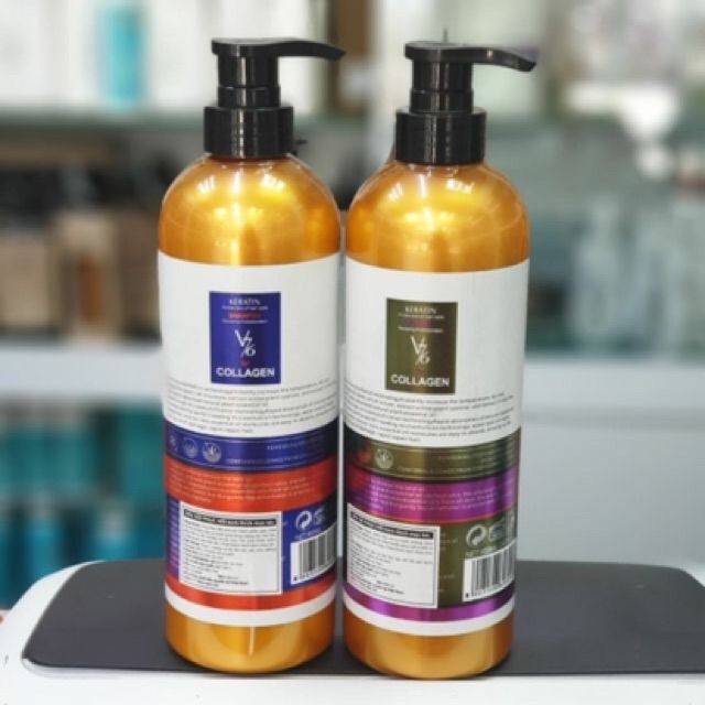 GỘI XẢ KERATIN #V76 COLLAGEN 800ml.