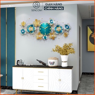 Đồng hồ treo tường nghệ thuật SENCOM thiết kế phong cách Bắc Âu decor trang trí nhà cửa mã 2906