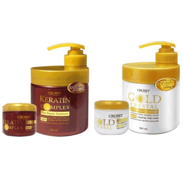 Kem Ủ Tóc Cruset Keratin Complex - Gold Crystal 500ml