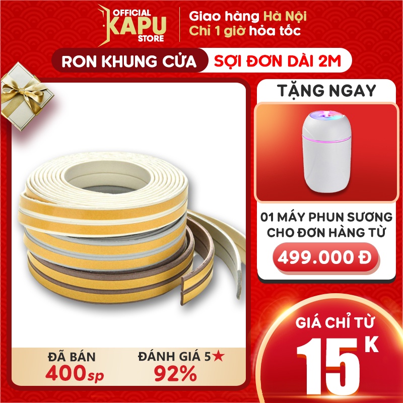 FREESHIP Nẹp xốp chống gió lùa  ron khung cửa ngăn khói bụi, giảm tiếng ồn [2 MÉT] KAPU