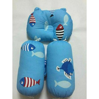 Set gồm chẹn bông /đỗ kèm gối cho bé sơ sinh lụa