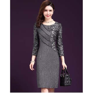 Đầm Quý Bà phối ren sang Trọng - Shota24h - DON921
