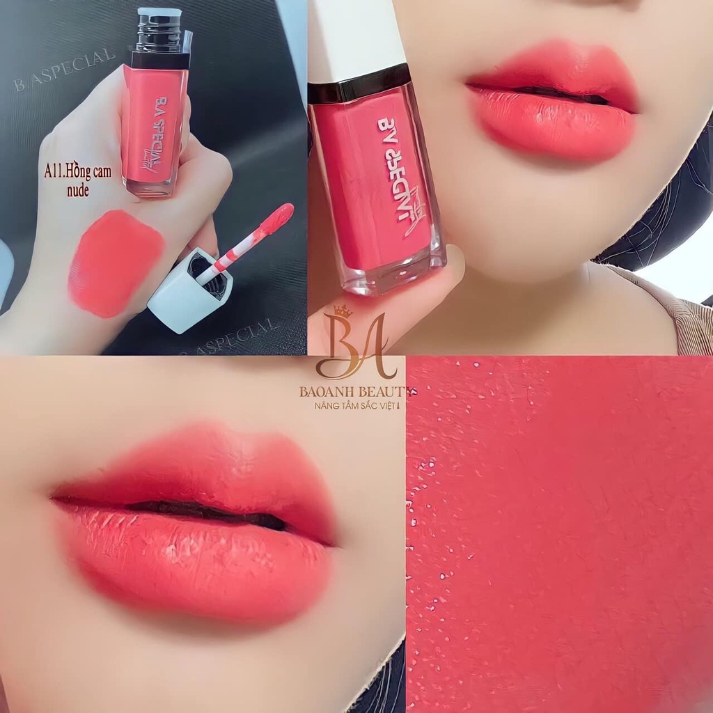 HỒNG CAM NUDE SON B.A BEAUTY - SON LÌ KO CHÌ KHÁNG NƯỚC