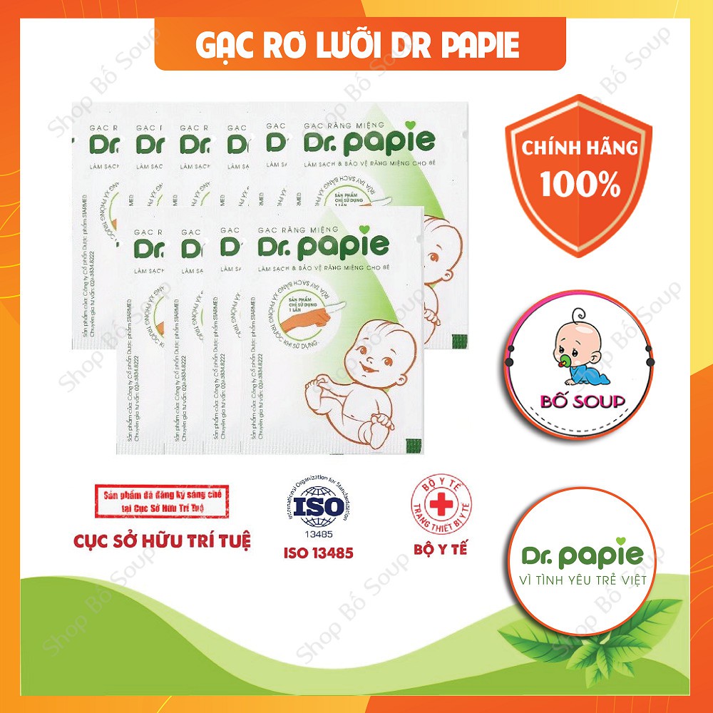 Gạc Rơ Lưỡi Dr Papie Vệ Sinh Răng Miệng Cho Bé