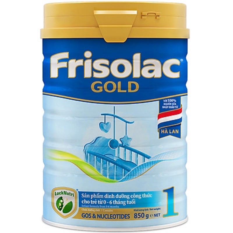 Sữa Bột Frisolac Gold 1 850g Dành Cho Trẻ Từ 0 - 6 Tháng