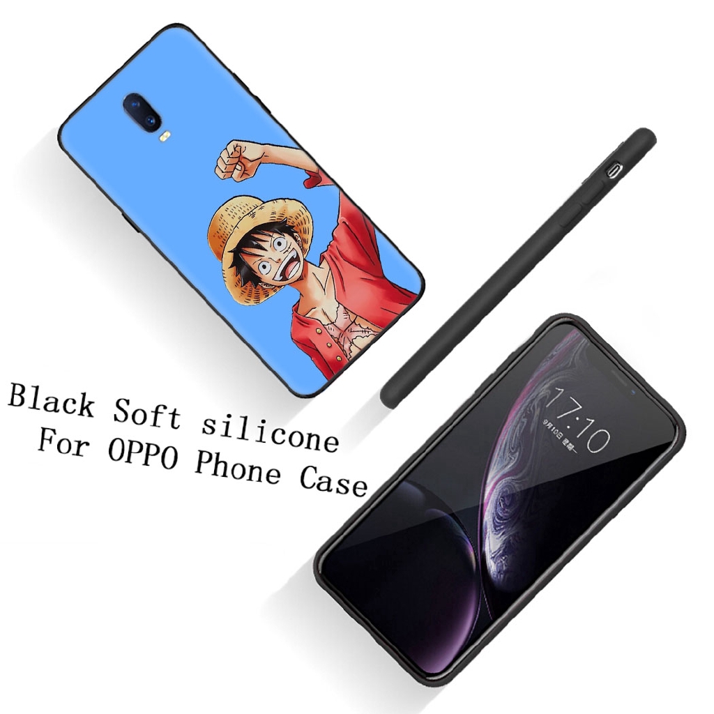 Ốp điện thoại silicon mềm viền đen hình anime One piece cho OPPO RENO Z 2 2Z 10X ACE 2F REALME 3 PRO X LITE 2 A5