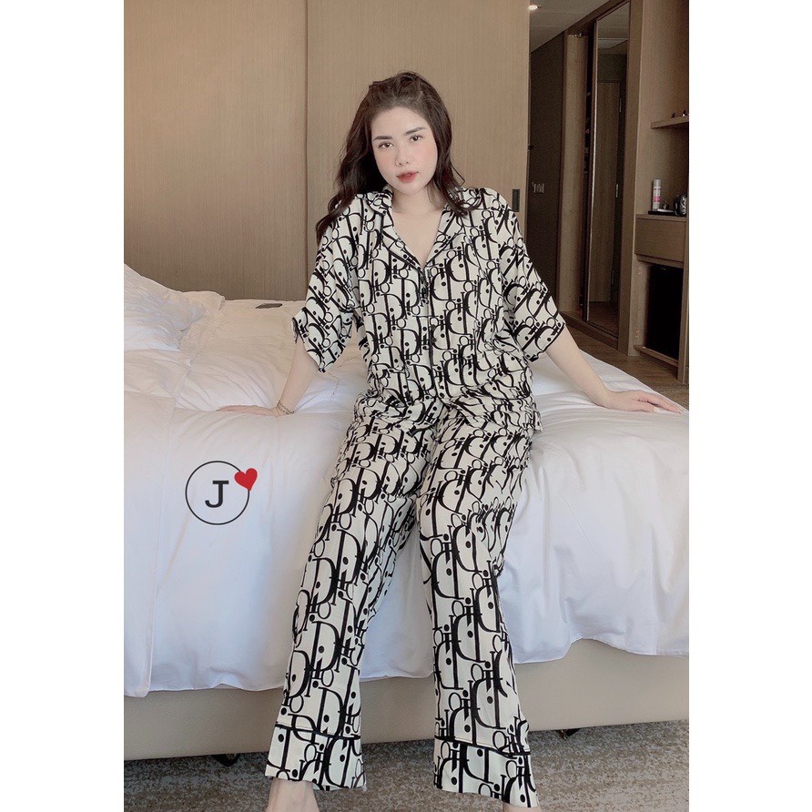 [TRENDY] Bộ pyjama quần dài tay lỡ vải kate thái giá xưởng siêu rẻ