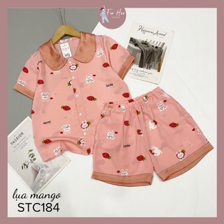 Pyjama - bộ mặc nhà lụa satin cộc đùi cao cấp