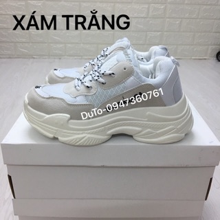 [SALE SỐC-TẶNG HỘP] Giày thể thao triple s XÁM TRẮNG NAM NỮ : ( ˣ !