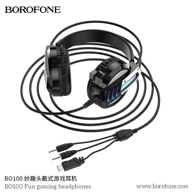 Tai nghe gaming chụp tai cho máy tính chuyên cho game thủ BO100 Borofone chính hãng