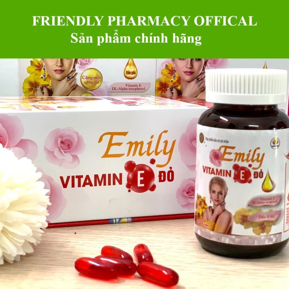 Emily Vitamin E đỏ  – Hỗ trợ giúp làm đẹp da, ngăn ngừa lão hóa (60 viên)