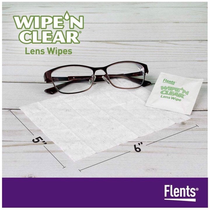 Miếng lau kính Flents Wipe ‘n Clear Lens Wipes 75 miếng - Mỹ