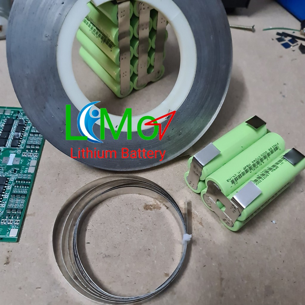 LIMO - THÉP MẠ NIKEN HÀN PIN . Thép chuyên đóng pin. có thể dùng máy hàn cell pin hoặc mỏ hàn đều hàn được