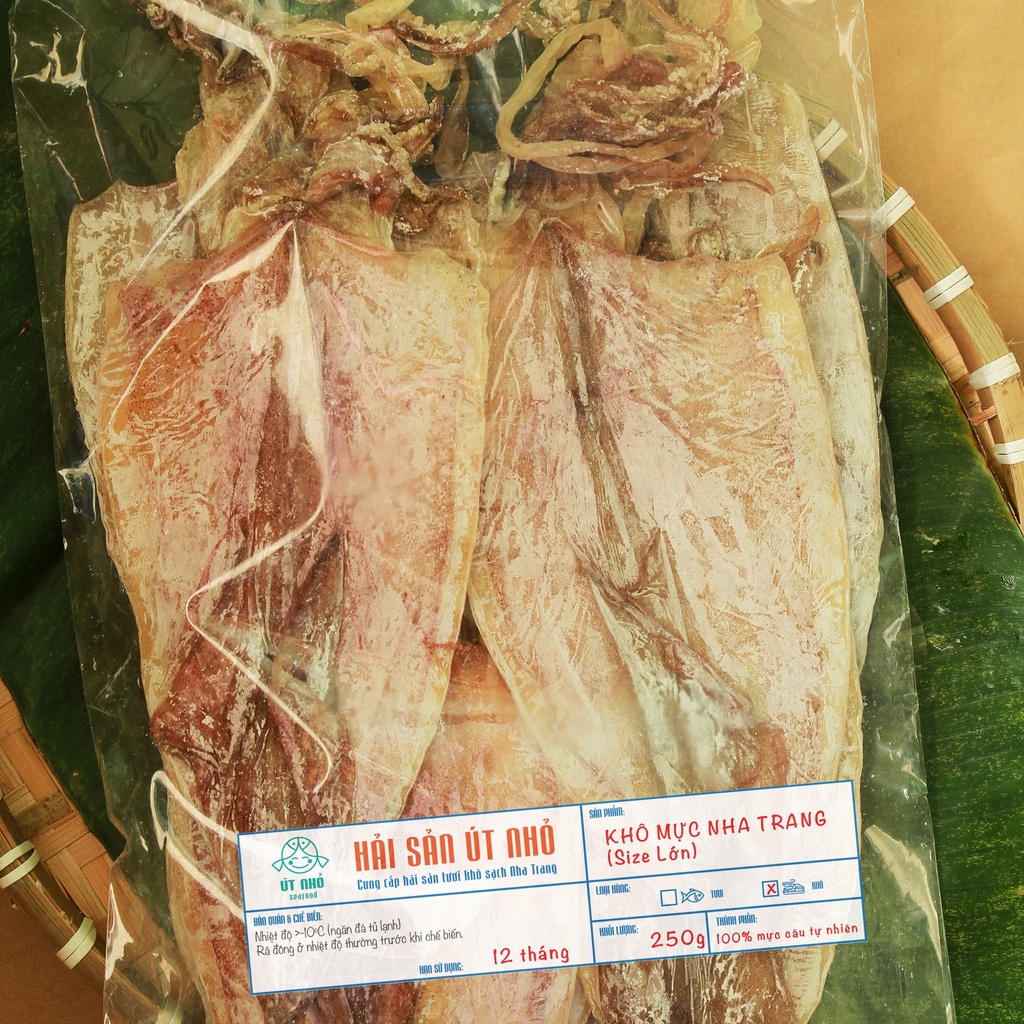 [HCM] - KHÔ MỰC NHA TRANG (Size Lớn ~ 20 con/kg) - Loại ngon đặc biệt - Cam kết không sử dụng chất bảo quản