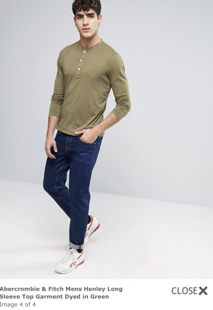 [VNXK] Áo dài tay nam Abercrombie & Fitch Mens Henley Long Slevee Top Garment Dyed | BigBuy360 - bigbuy360.vn