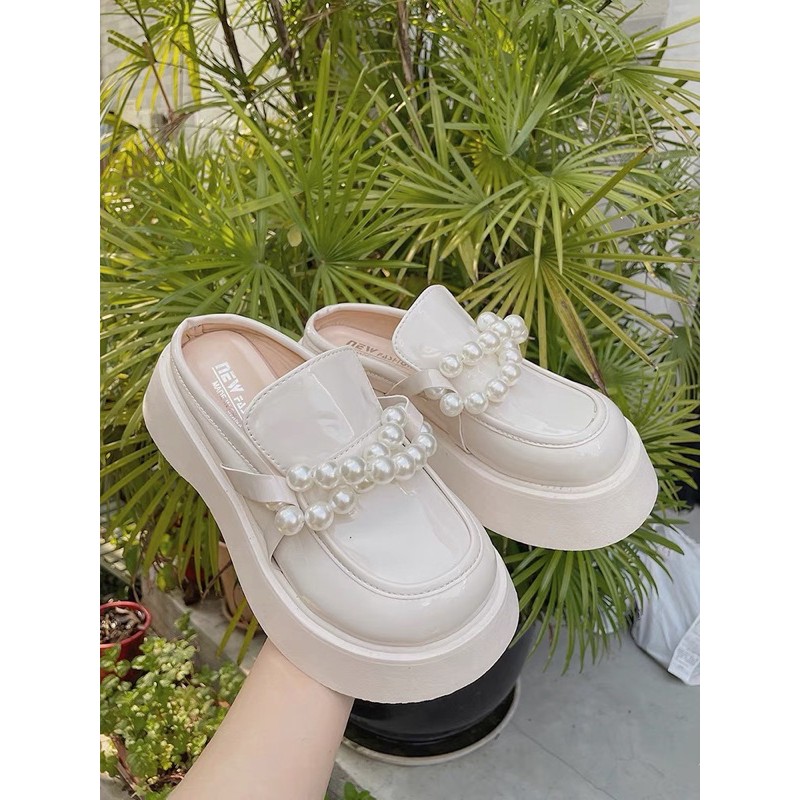 GIÀY OXFORD THẤP CỔ MŨI TRÒN TO GIÀY SỤC ULZZANG có xích đế thấp gót - MTN