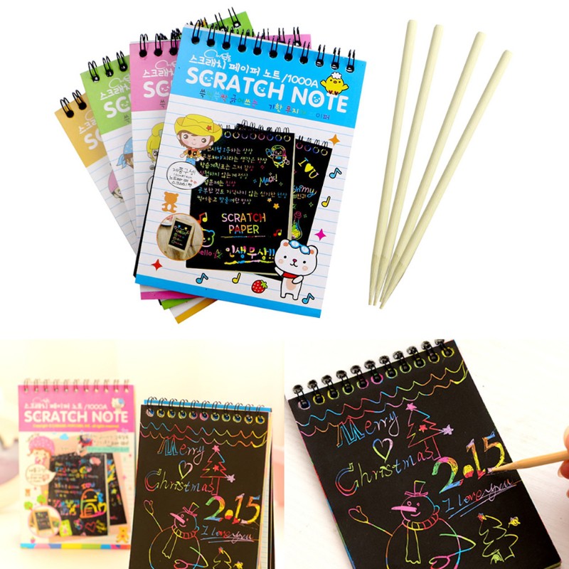 Sổ Vẽ Giấy Đen Cho Trẻ Em