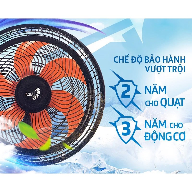 Quạt Asia Turbo STB16001 6 cánh gió siêu mát chạy cực êm bảo hành 24 tháng chính hãng