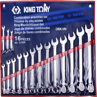 Bộ cờ lê vòng miệng 16 chi tiết Kingtony 1216SR