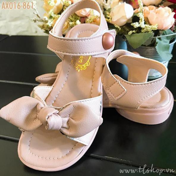 Giày sandal cho bé gái đính nơ xinh xắn - Dép quai hậu AX-861