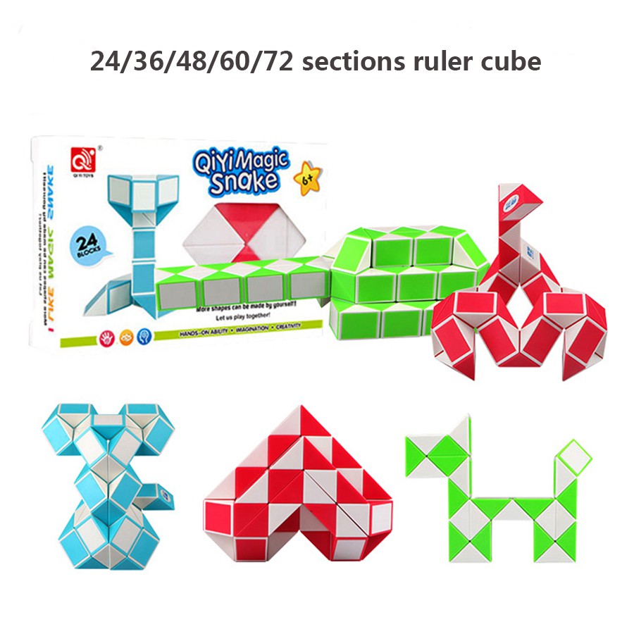  Rubik Rắn - QiYi Magic Snake 24 / 36 / 48 / 60 / 72 Đoạn Màu Đỏ