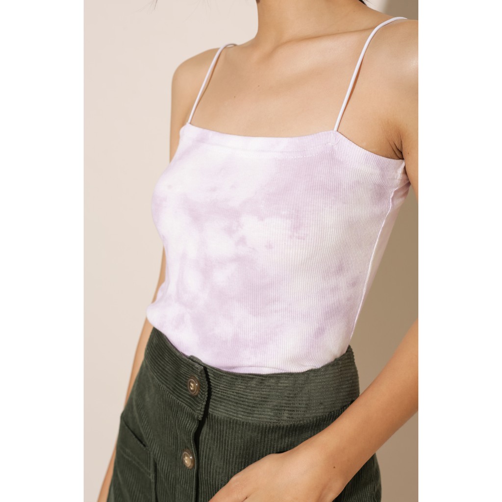 [Mã WABRM4  giảm 15% tối đa 50k đơn 150k] Áo 2 dây họa tiết ombre thời trang GAGO nellie crop purple màu tím GA3228 | BigBuy360 - bigbuy360.vn
