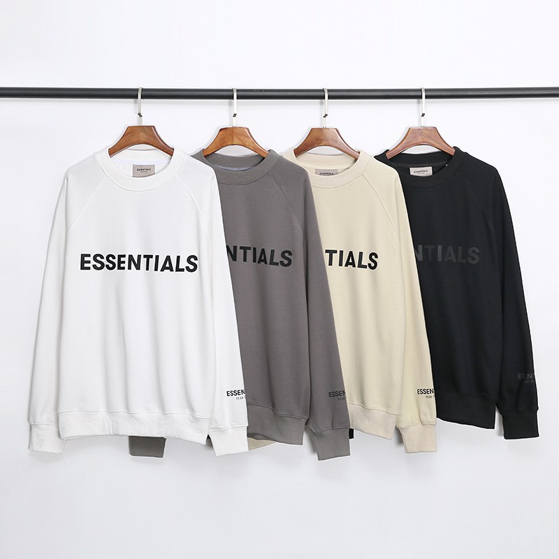 Áo thun dài tay nỉ da cá Sweater Essentials in nổi hàng cao cấp UNISEX FREESIZE | BigBuy360 - bigbuy360.vn
