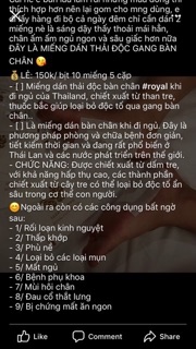 Miếng dán thải độc chân lanna thái lan