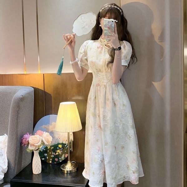 Đầm Sườn Xám Sang Trọng Phong Cách Trung Hoa