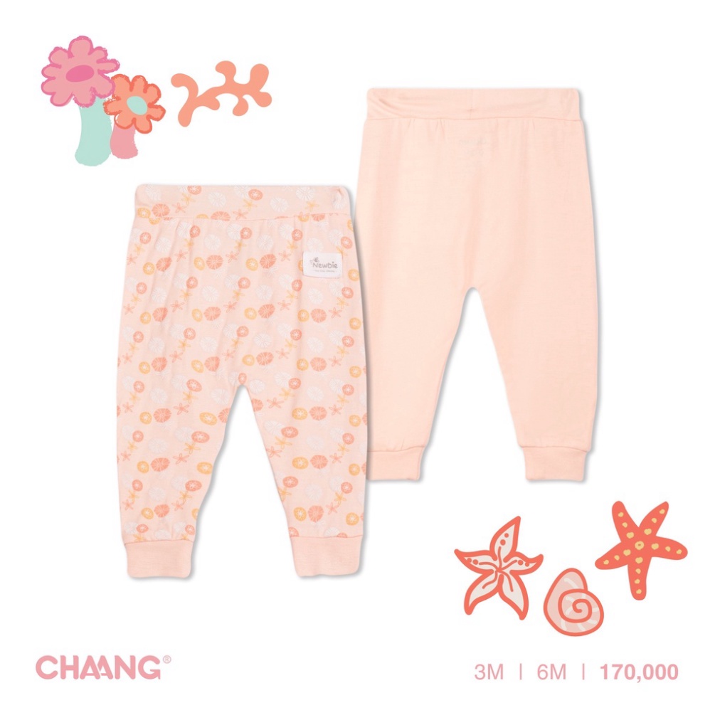 (Hàng mới về) Set 2 quần sơ sinh Chaang - BST sơ sinh hãng Chaang - BST Sơ sinh Under the sea