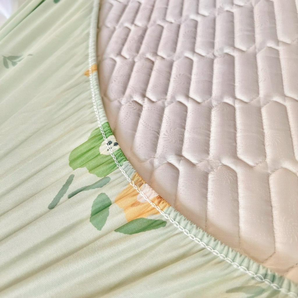 Chiếu Điều Hoà Cao Su Non Bo Chun Latex 6D Phối Voan Bèo Xinh Xắn - TCGMH