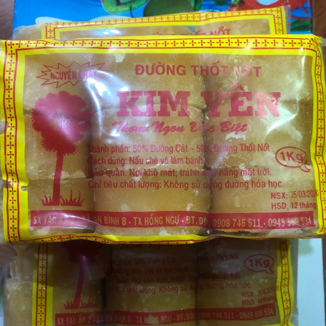 Đường thốt nốt Kim Yến túi 1kg