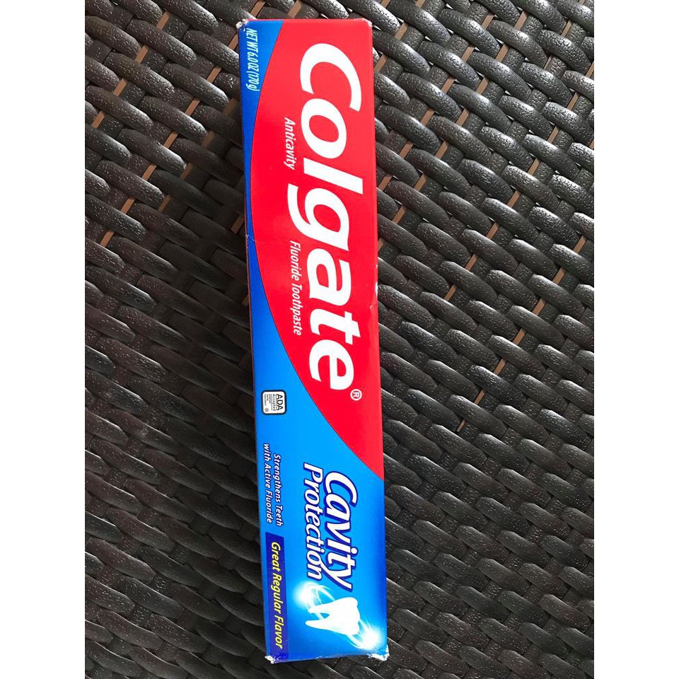 Kem đánh răng Colgate Cavity Protection 170g của Mỹ bảo vệ khỏi sâu răng-được chứng minh tăng cường men răng, sạch răng
