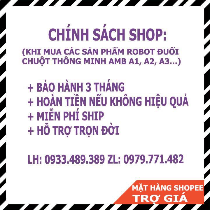 [ROBOT ĐUỔI CHUỘT] Máy Đuổi Chuột, mèo, chó, chim,... thiết bị đuổi chuột AMB A2 công nghệ cảm biến hồng ngoại.