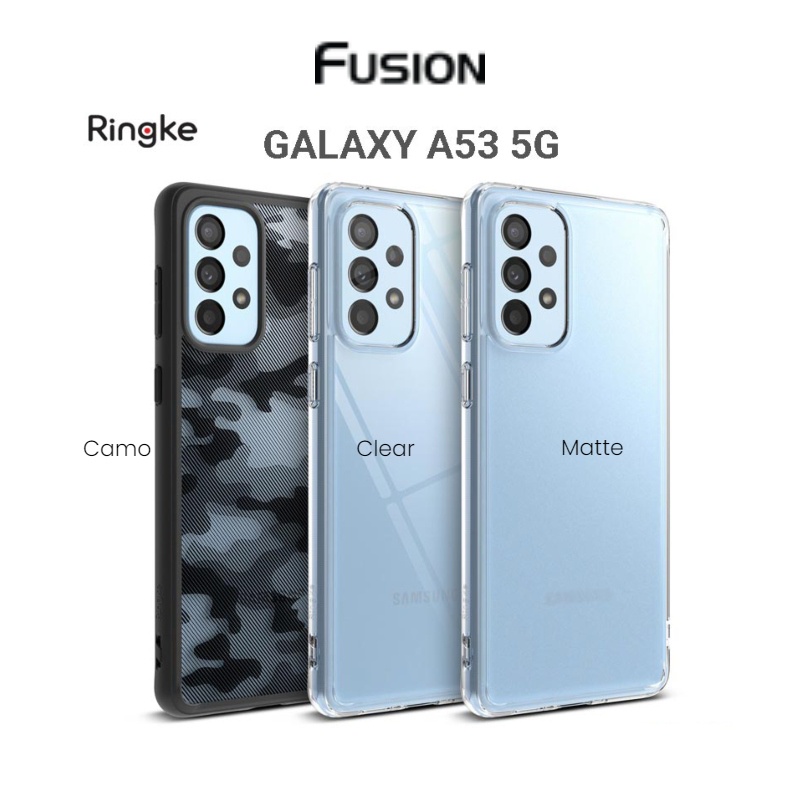 Ốp lưng Samsung Galaxy A33/A53/A73 Ringke Fusion mặt lưng cứng viền TPU dẻo