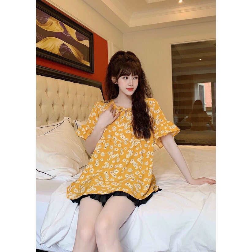 ♥ áo bầu ♥ hoa babydoll siêu xinh thiết kế đẹp kiểu dáng thời trang giá rẻ cho công sở, mặc nhà, đi chơi mùa hè