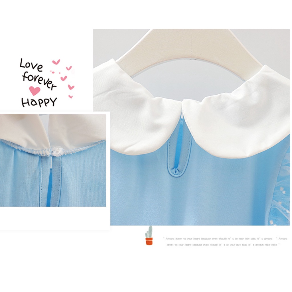 Váy bé gái 1-8 Tuổi Kiểu Công Chúa Thời Trang túi đeo chéo Mùa Hè Elsa Cho Bé Gái Trẻ em