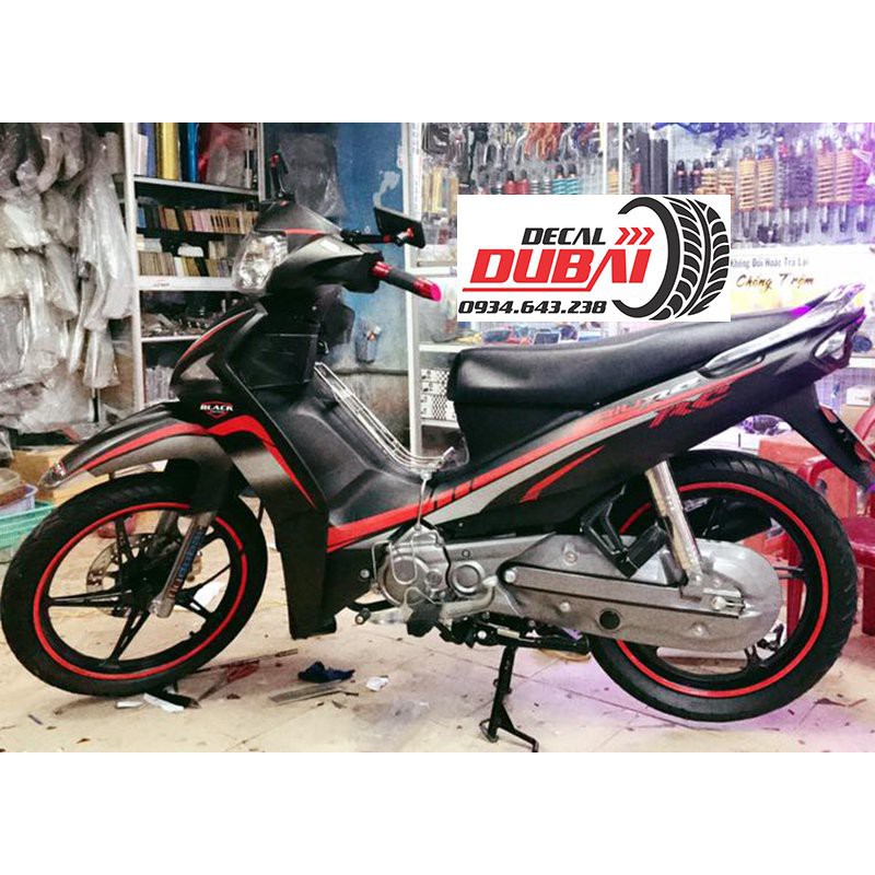 Tem Trùm Sirius Fi Đen Đỏ Nhám RC