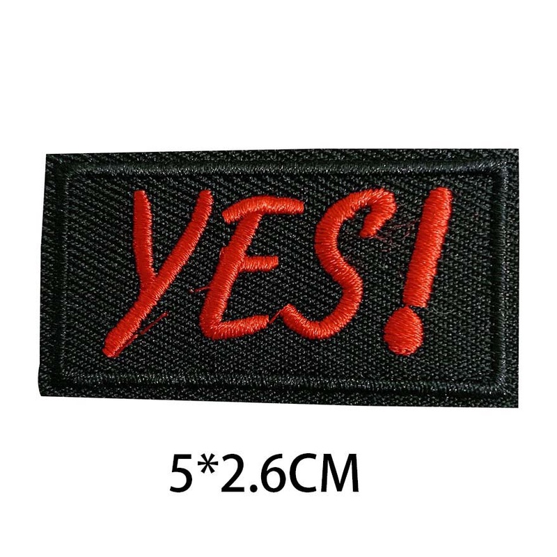 1 Miếng Dán Ủi Quần Áo Thêu Chữ YES ,J.P.K DIY