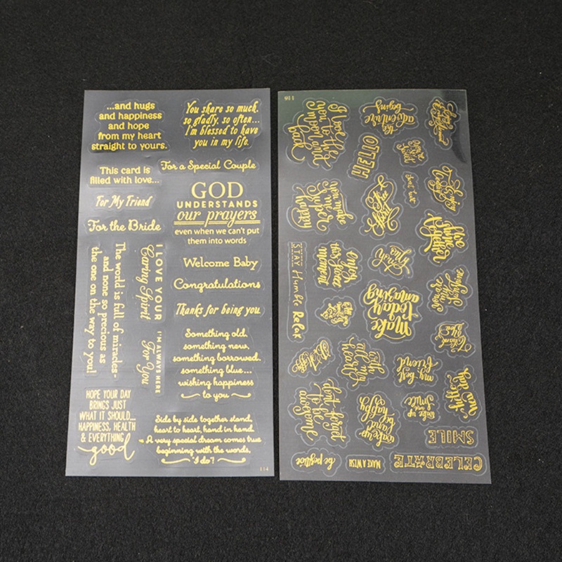 Set 2 Sticker Vàng Dán Trang Trí Đám Cưới