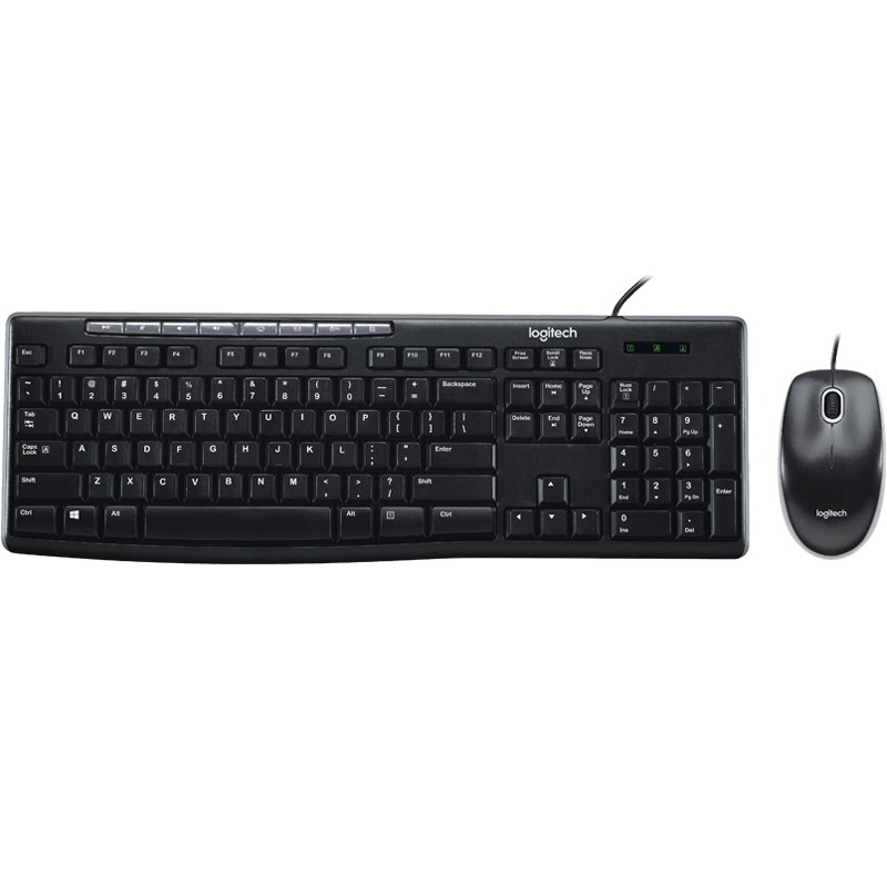 Bộ bàn phím chuột có dây Logitech MK200