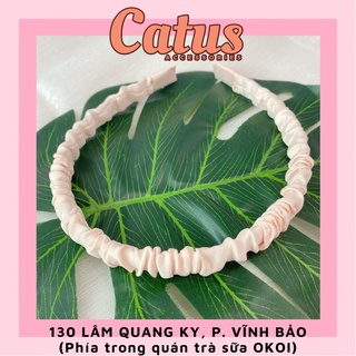 CÀI TÓC VẢI NHÚN MÀU TRƠN