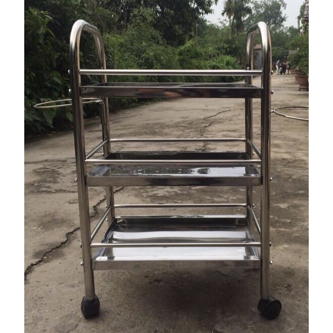 Xe đẩy inox 3 tầng thẩm mỹ,spa