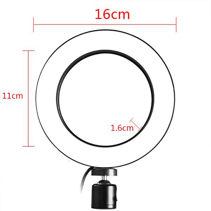 Đèn Live Stream 16CM Chân Đứng 1.7M, bộ kẹp điện thoại K01, livestream tùy chỉnh ánh sáng chiều cao