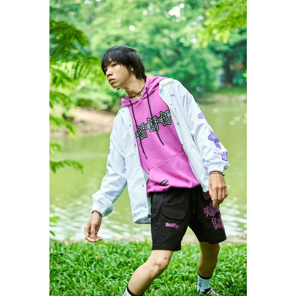 Áo Khoác dù BLACKSHEEPS màu Trắng aka LOGO COACH JACKET - WHITE